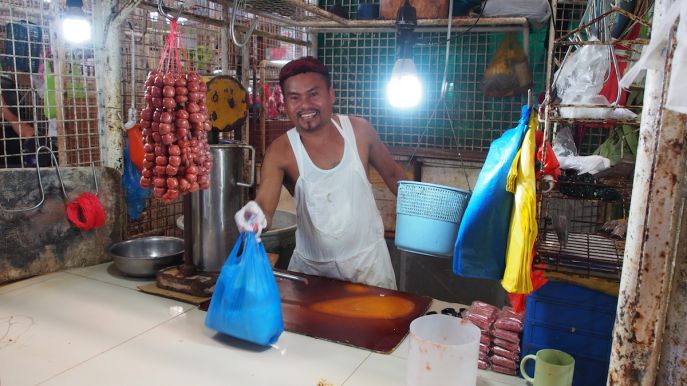 a fish vendor in carbon market in cebu