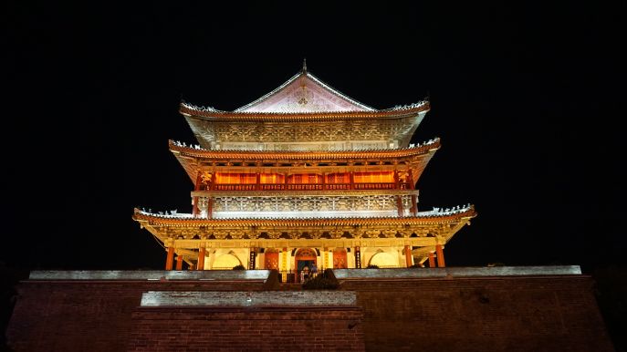 xian city wall tower stadsmuur fietsen dimsum reizen china shaanxi