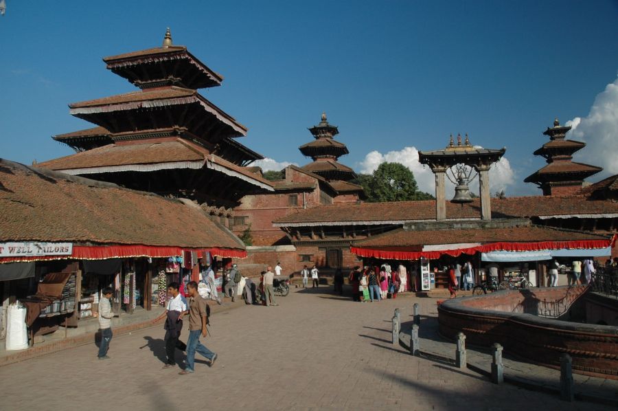 Sfeerafbeelding dimsum reizen kathmandu durbar square bouwsteen nepal